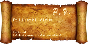 Pilinszki Vitus névjegykártya